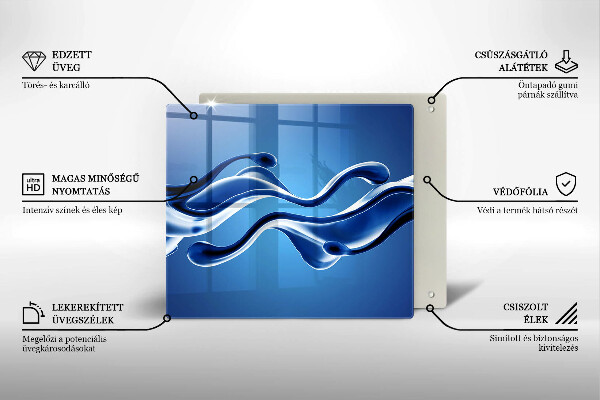 Sklenená doska na krájanie Abstrakcia tekutín