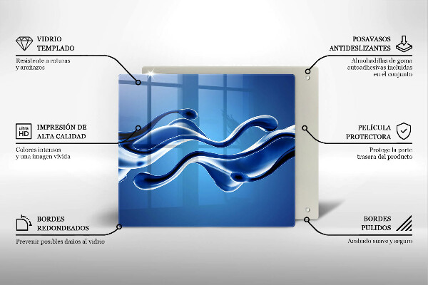 Sklenená doska na krájanie Abstrakcia tekutín