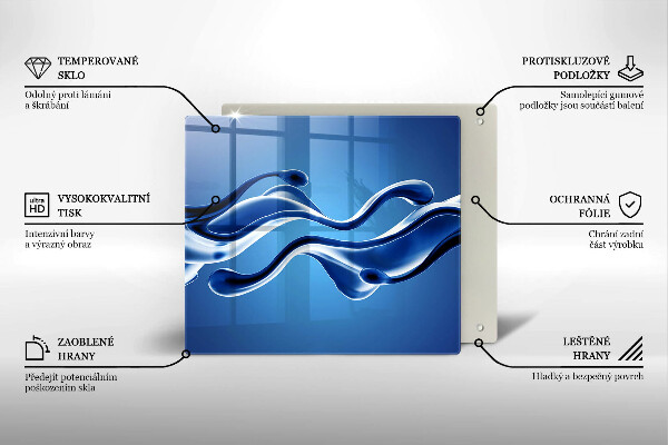 Sklenená doska na krájanie Abstrakcia tekutín