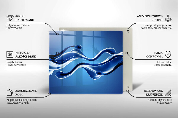 Sklenená doska na krájanie Abstrakcia tekutín