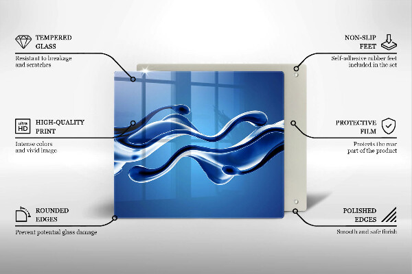 Sklenená doska na krájanie Abstrakcia tekutín