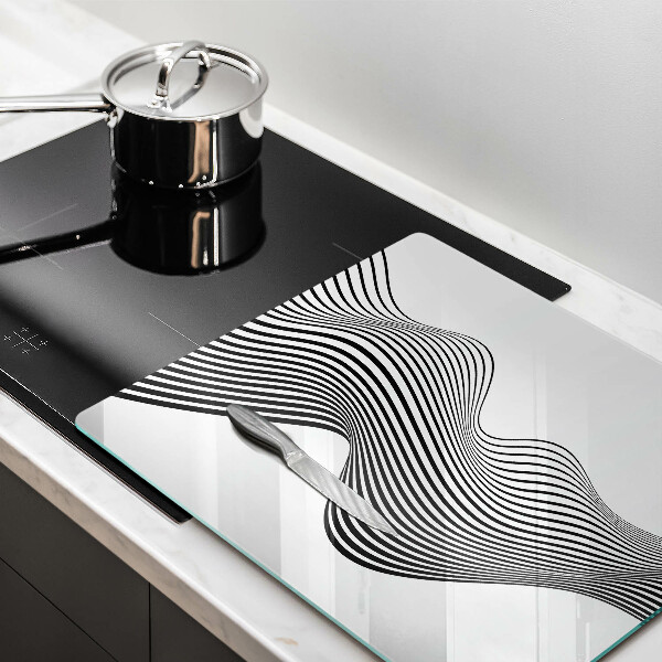 Sklenená doska na krájanie Lineárna abstrakcia