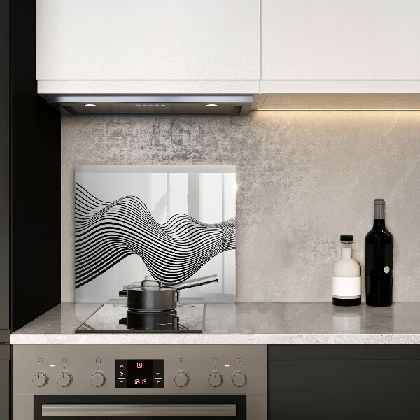 Sklenená doska na krájanie Lineárna abstrakcia