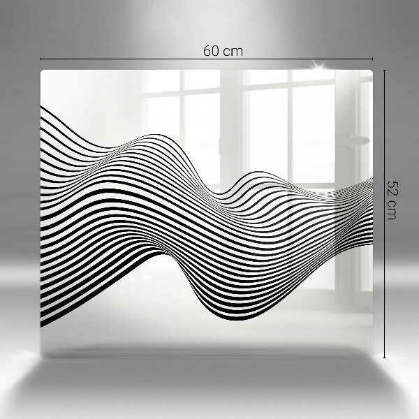 Sklenená doska na krájanie Lineárna abstrakcia