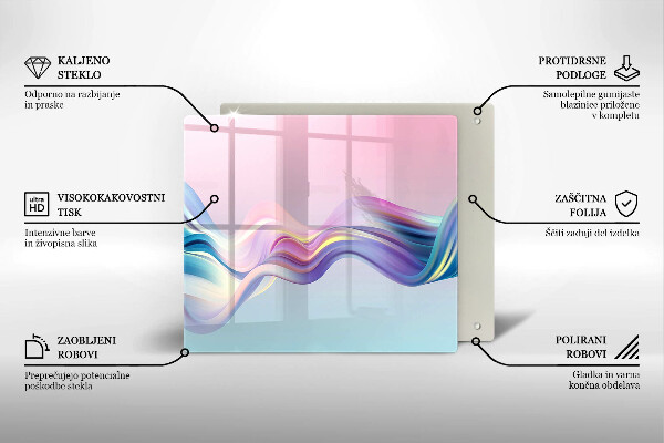 Sklenená doska na krájanie Pastelová abstrakcia