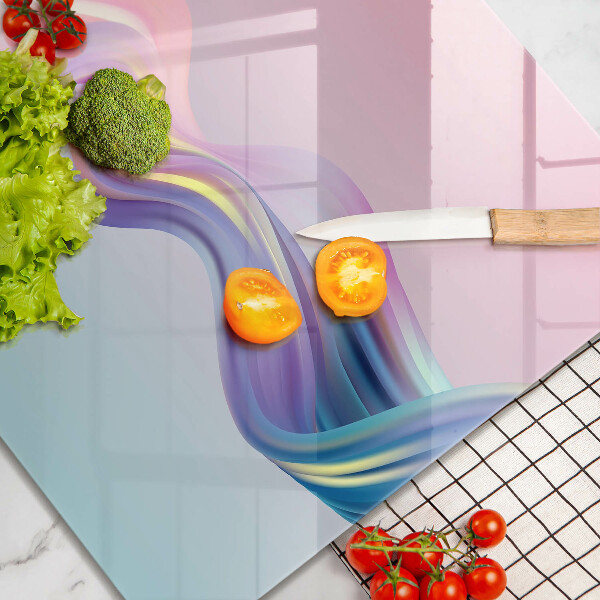 Sklenená doska na krájanie Pastelová abstrakcia