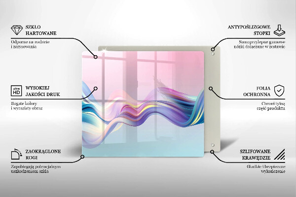 Sklenená doska na krájanie Pastelová abstrakcia