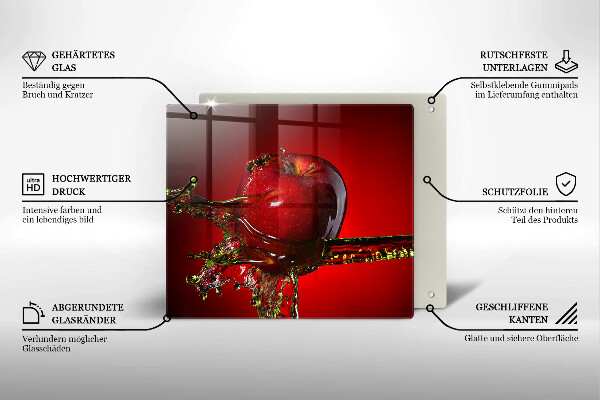 Sklenená doska na krájanie Jablkové ovocie vo vode
