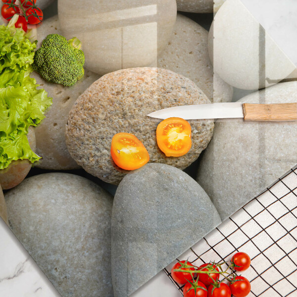 Sklenená doska na krájanie Vzor oválnych kamienkov