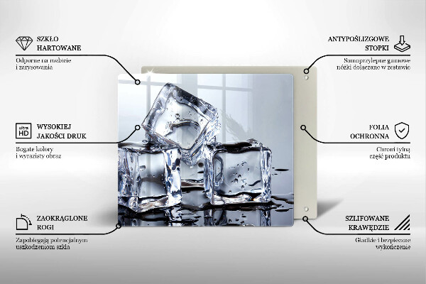 Sklenená doska na krájanie Kocky ľadu