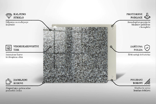 Sklenená doska na krájanie Textúra kameňa