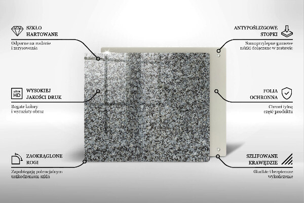 Sklenená doska na krájanie Textúra kameňa