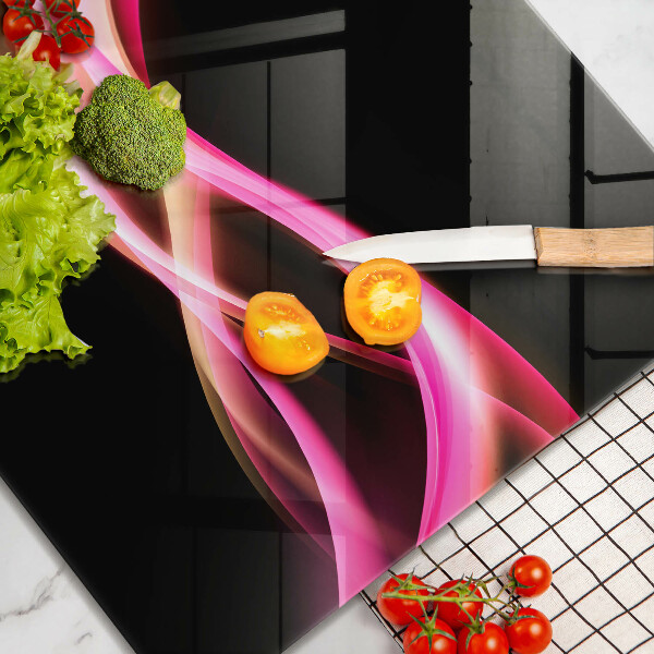 Sklenená doska na krájanie Abstraktný neónový dym