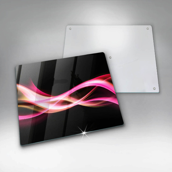 Sklenená doska na krájanie Abstraktný neónový dym