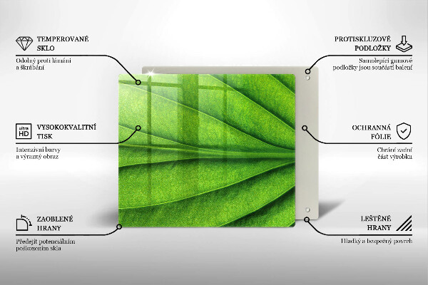 Sklenená doska na krájanie Prírodný žilový list