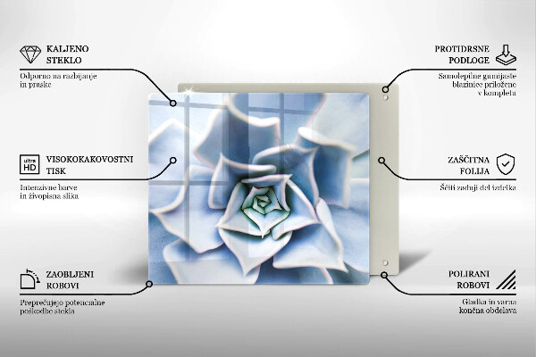 Sklenená doska na krájanie Kvetinová rastlina