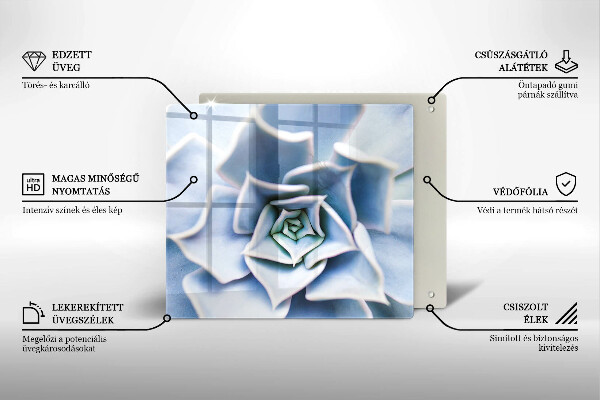 Sklenená doska na krájanie Kvetinová rastlina