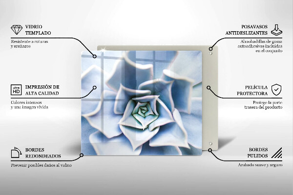 Sklenená doska na krájanie Kvetinová rastlina