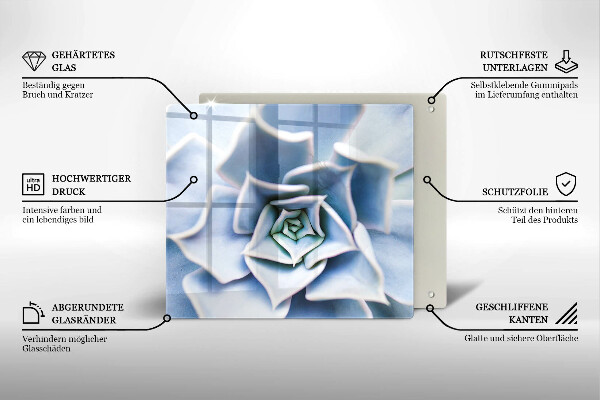 Sklenená doska na krájanie Kvetinová rastlina
