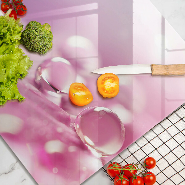 Sklenená doska na krájanie Okvetné lístky rosy