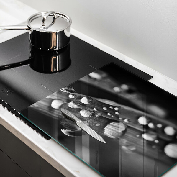 Sklenená doska na krájanie Kvapky rosy na listoch