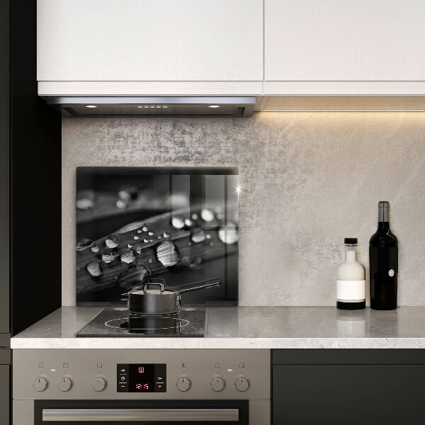 Sklenená doska na krájanie Kvapky rosy na listoch