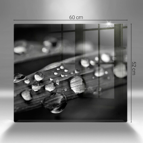 Sklenená doska na krájanie Kvapky rosy na listoch