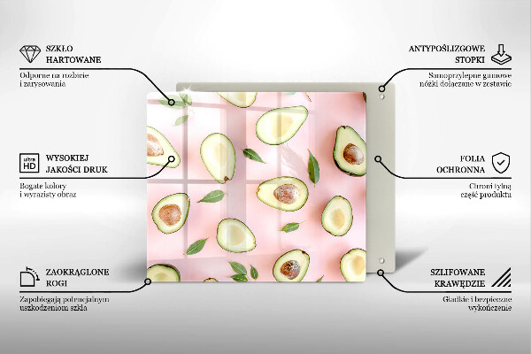 Sklenená doska na krájanie Avokádový vzor