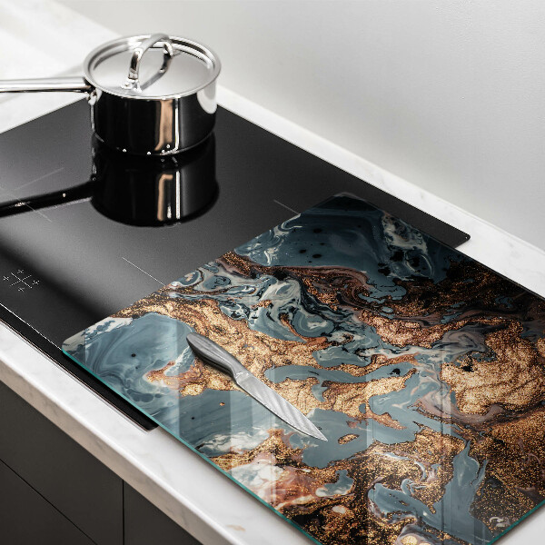 Sklenená doska na krájanie Zlatá skalná štruktúra