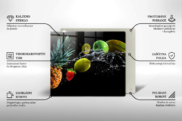 Kuchynská doska zo skla Ovocie vo vode