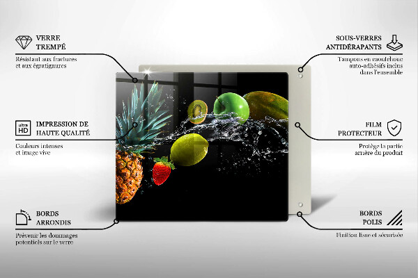 Kuchynská doska zo skla Ovocie vo vode