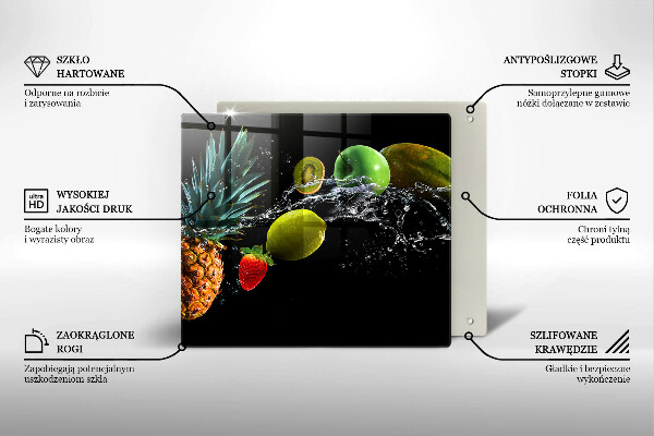 Kuchynská doska zo skla Ovocie vo vode