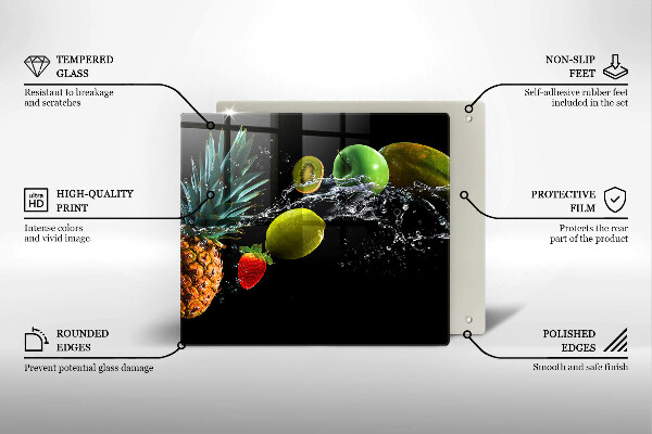 Kuchynská doska zo skla Ovocie vo vode
