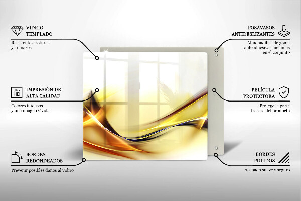 Sklenená doska na krájanie Abstraktné línie svetla