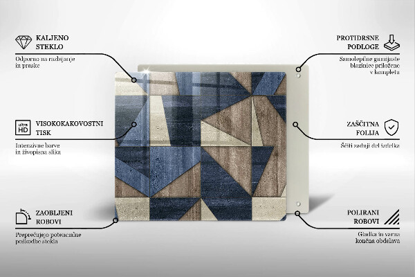 Sklenená doska na krájanie Geometrická abstrakcia