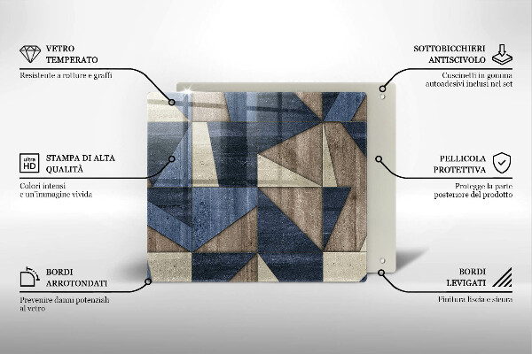 Sklenená doska na krájanie Geometrická abstrakcia