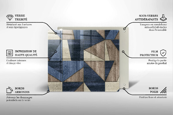 Sklenená doska na krájanie Geometrická abstrakcia