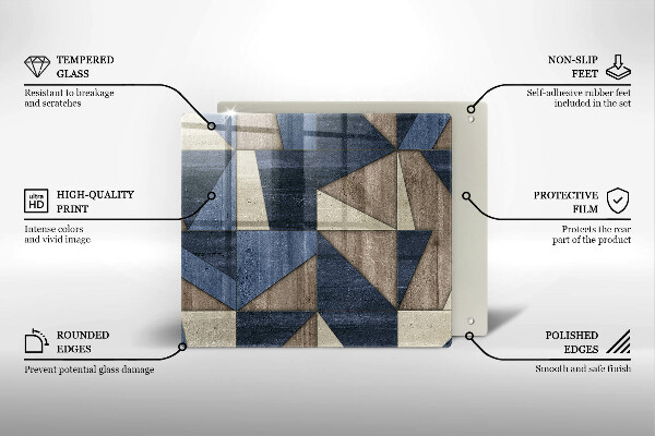 Sklenená doska na krájanie Geometrická abstrakcia