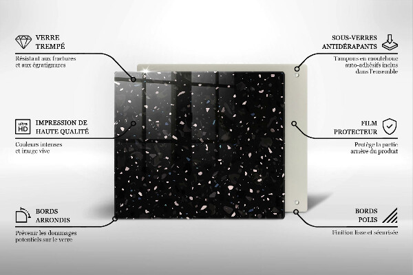 Sklenená doska na krájanie Tmavá kamenina