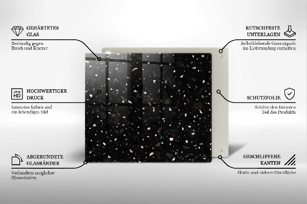 Sklenená doska na krájanie Tmavá kamenina