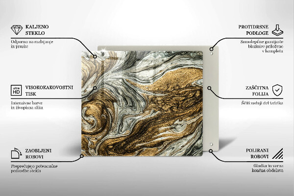 Sklenená doska na krájanie Bohatá abstrakcia