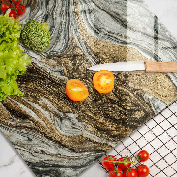 Sklenená doska na krájanie Bohatá abstrakcia