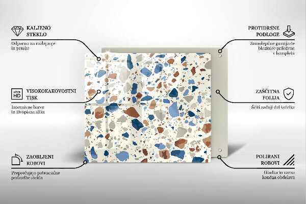 Sklenená doska na krájanie Dekoratívna kamenina