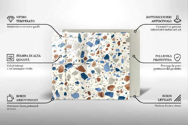 Sklenená doska na krájanie Dekoratívna kamenina