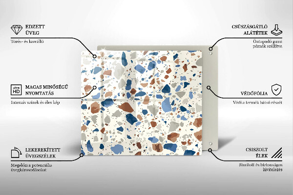 Sklenená doska na krájanie Dekoratívna kamenina