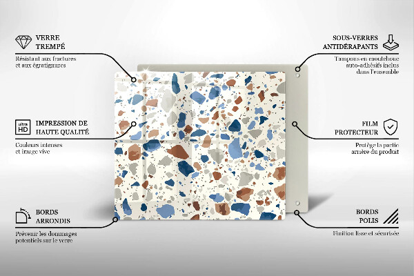 Sklenená doska na krájanie Dekoratívna kamenina