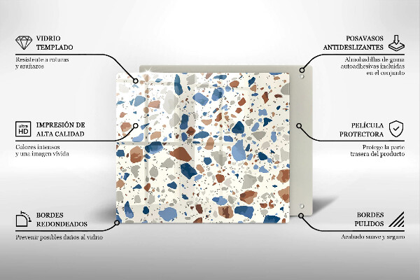 Sklenená doska na krájanie Dekoratívna kamenina