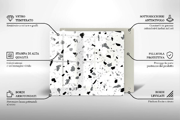 Sklenená doska na krájanie Dekoratívna kamenina