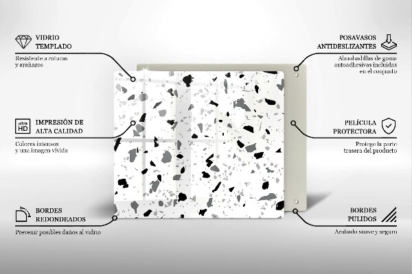 Sklenená doska na krájanie Dekoratívna kamenina