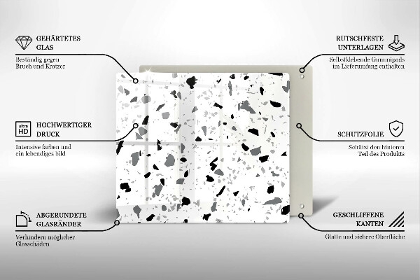 Sklenená doska na krájanie Dekoratívna kamenina